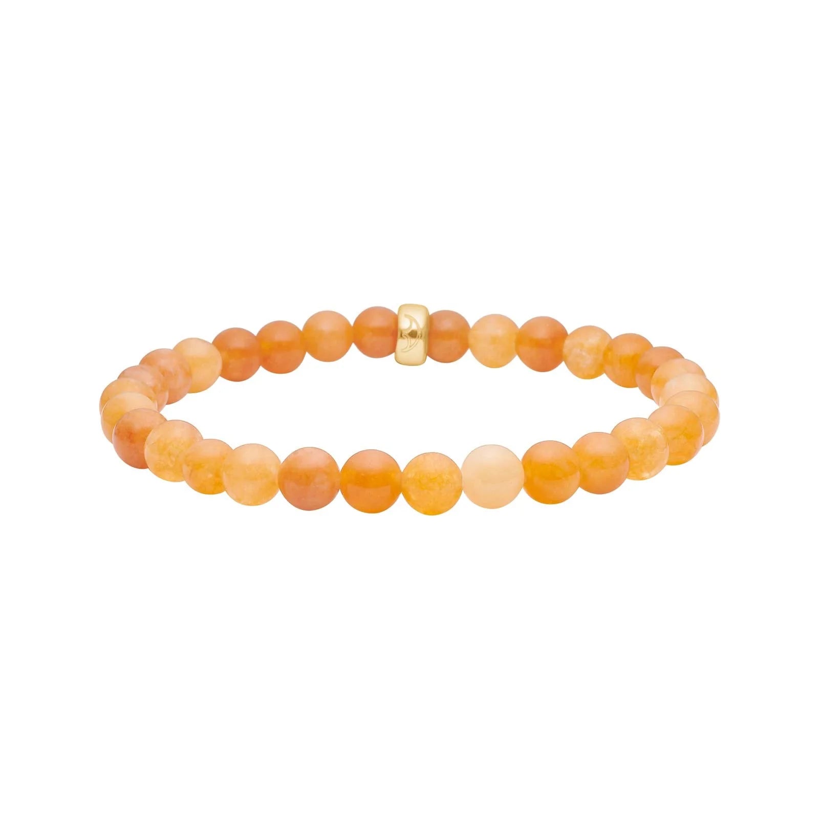 Orange spong quartz 6mm armbånd - Urma.dk