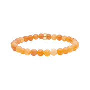 Orange spong quartz 6mm armbånd - Urma.dk