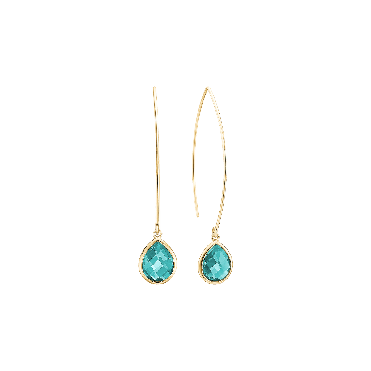 Ørehænger, blå dråbe, forg - Urma.dk