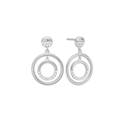 Ørehænger, cirkler m/cz, sølv - Urma.dk