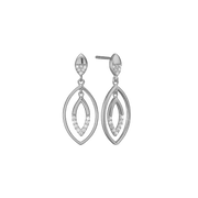 Ørehænger, dråber m/cz, sølv - Urma.dk