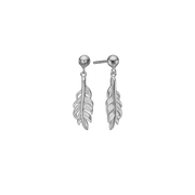 Ørehænger, fjer, sølv - Urma.dk