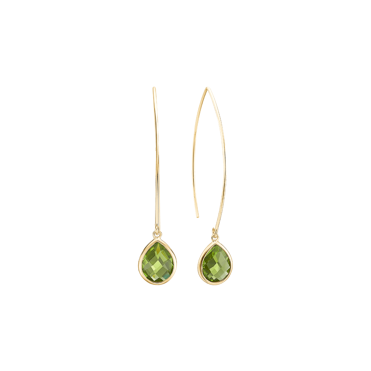 Ørehænger, grøn dråbe, forg - Urma.dk