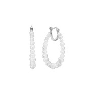 Ørehænger, Pearl Hoop, sølv - Urma.dk