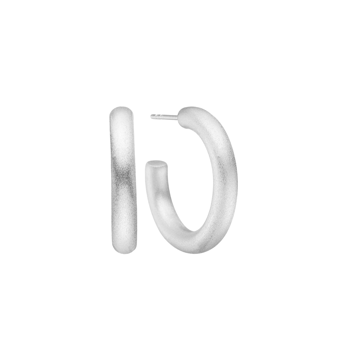 Ørehænger, Satinmat, Ø20mm, sølv - Urma.dk