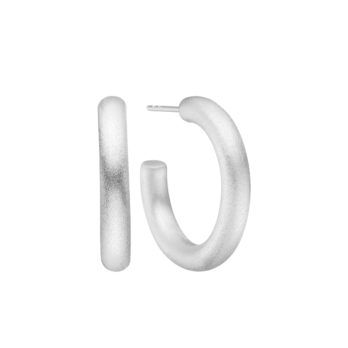 Ørehænger, Satinmat, Ø25mm, sølv - Urma.dk