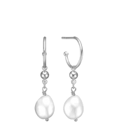 Ørehænger sølv, Barok perle - Urma.dk