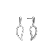 Ørehænger sølv, CZ Blad - Urma.dk