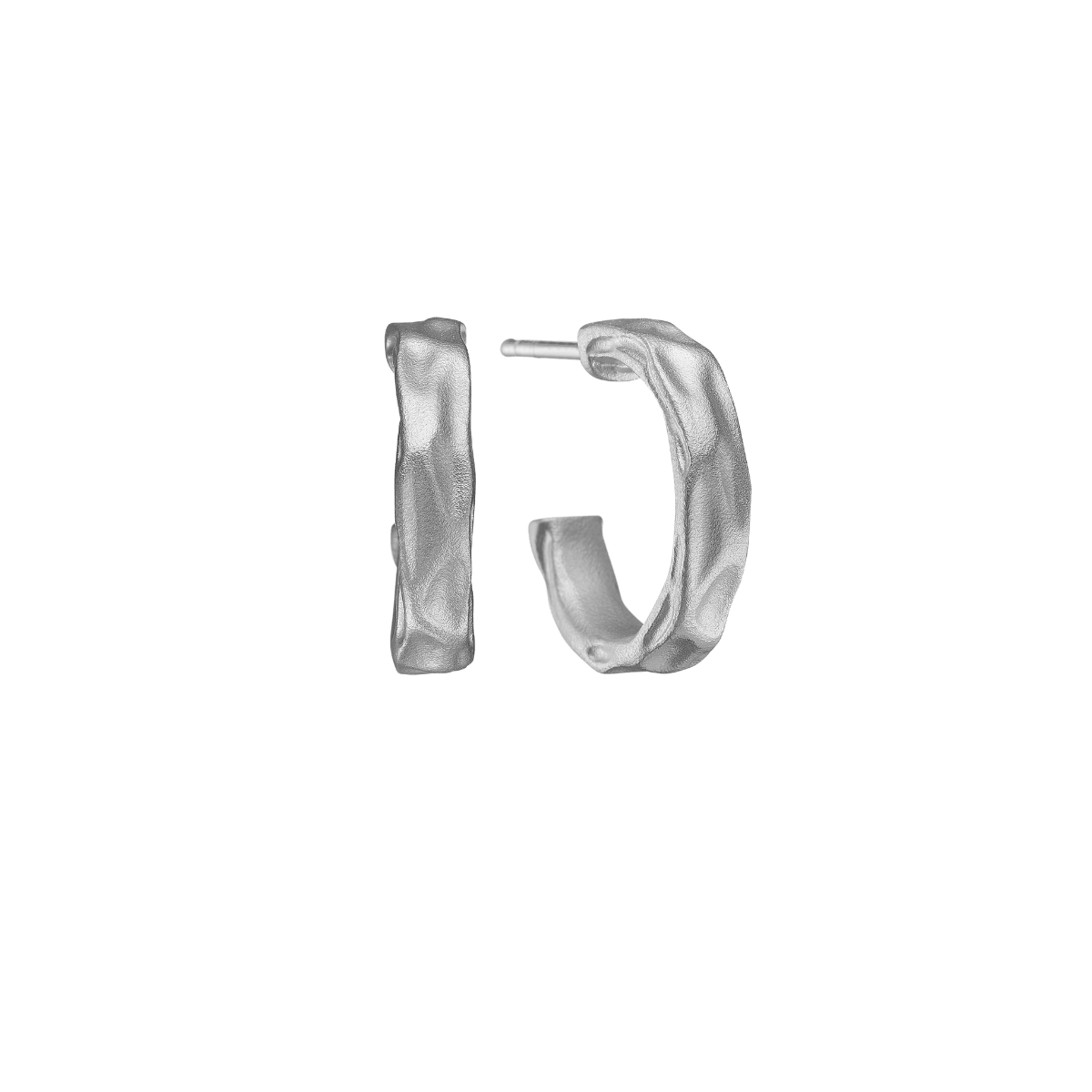 Ørehænger sølv, hoop hamret Ø 17 mm - Urma.dk