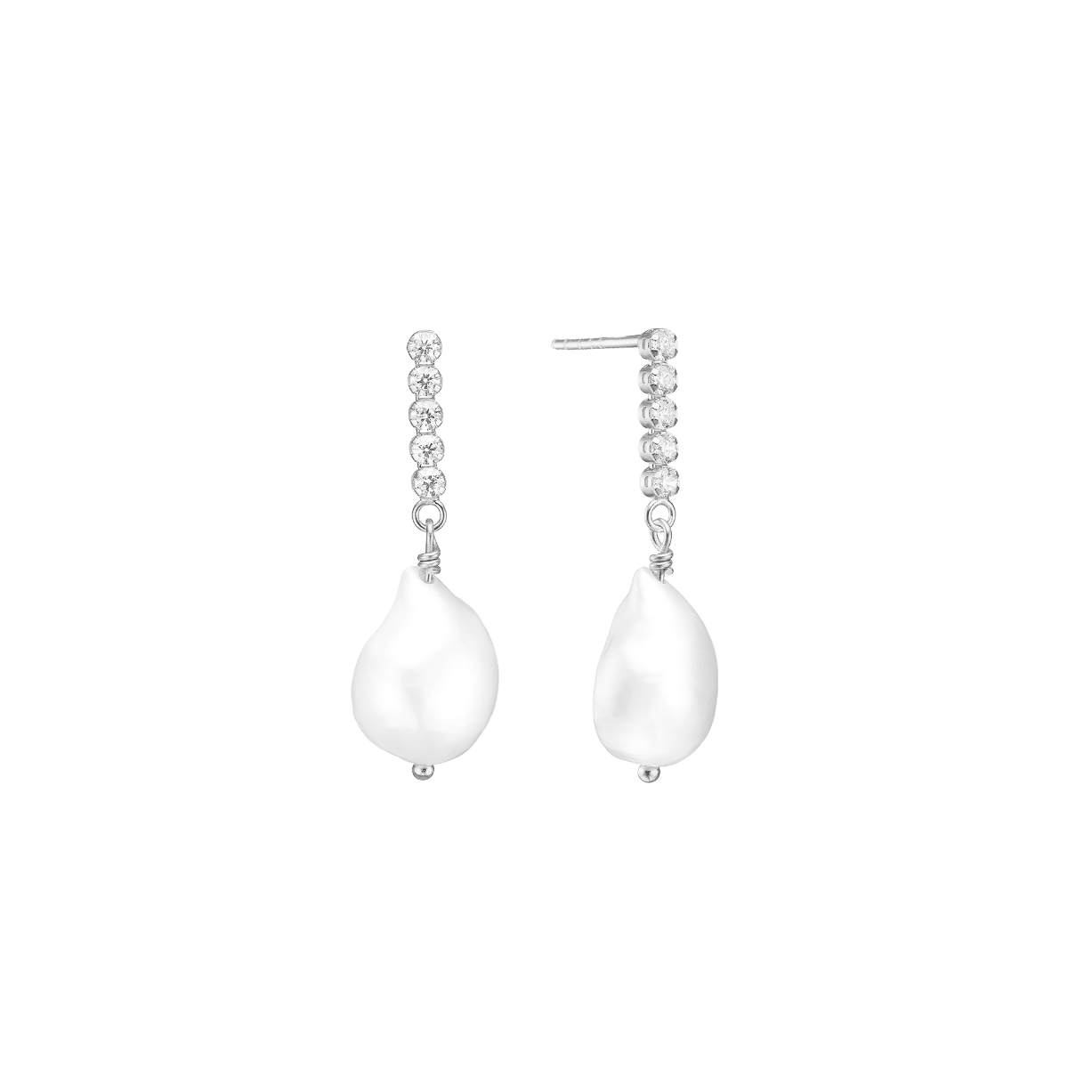 Ørehænger, Sparkling Pearls, sølv - Urma.dk