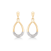 Ørehængere i 8 karat guld - dråbe - Urma.dk