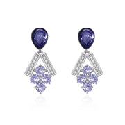 Ørehængere, sterling sølv med østrigsk krystal - Urma.dk