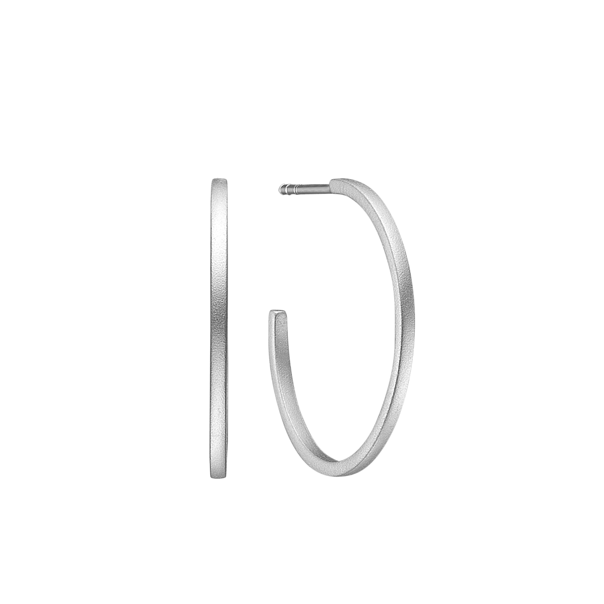 Ørering sølv, hoop satin Ø 25 mm - Urma.dk