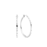 Øreringe, CZ Creol Ø34 mm, sølv - Urma.dk