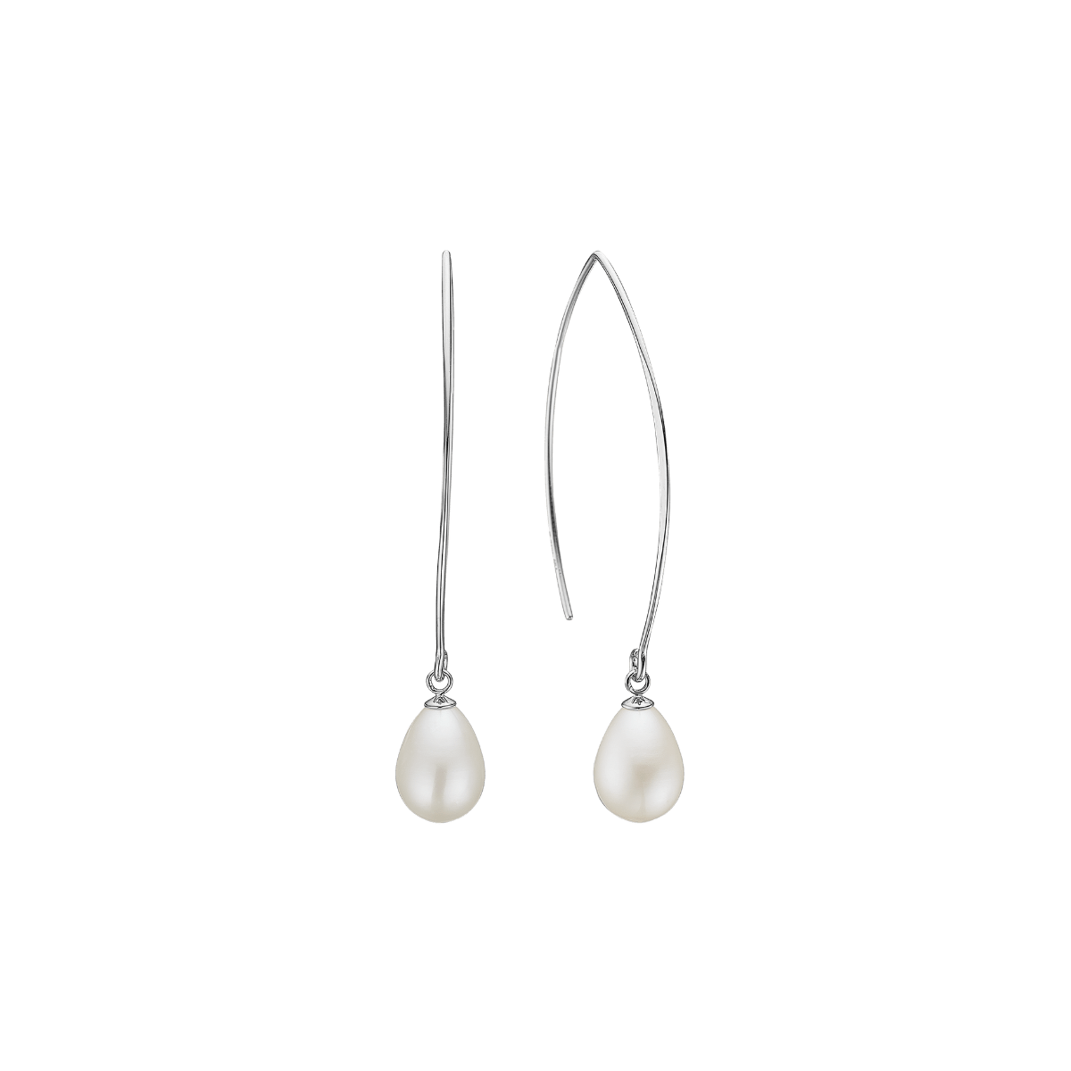 Øreringe, Ferskvandsperle, sølv - Urma.dk