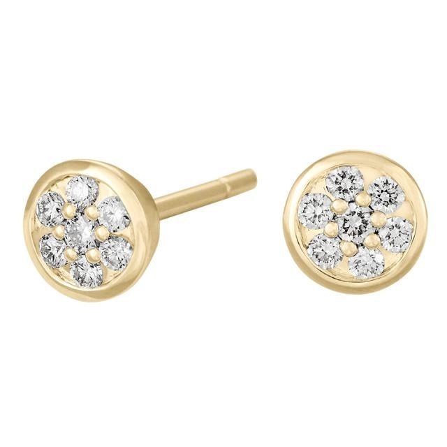 Ørestikker 14 karat guld med diamanter - 0,175 ct w/si - Urma.dk