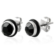 Ørestikker 6 mm runde, sorte