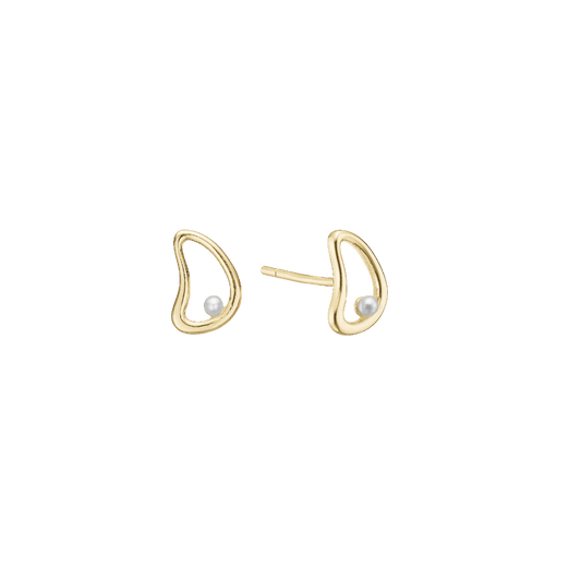 Ørestikker Bue m/perle 10x8mm, forg søl - Urma.dk