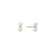 Ørestikker, Dobbelt perle, 4mm, forg søl - Urma.dk