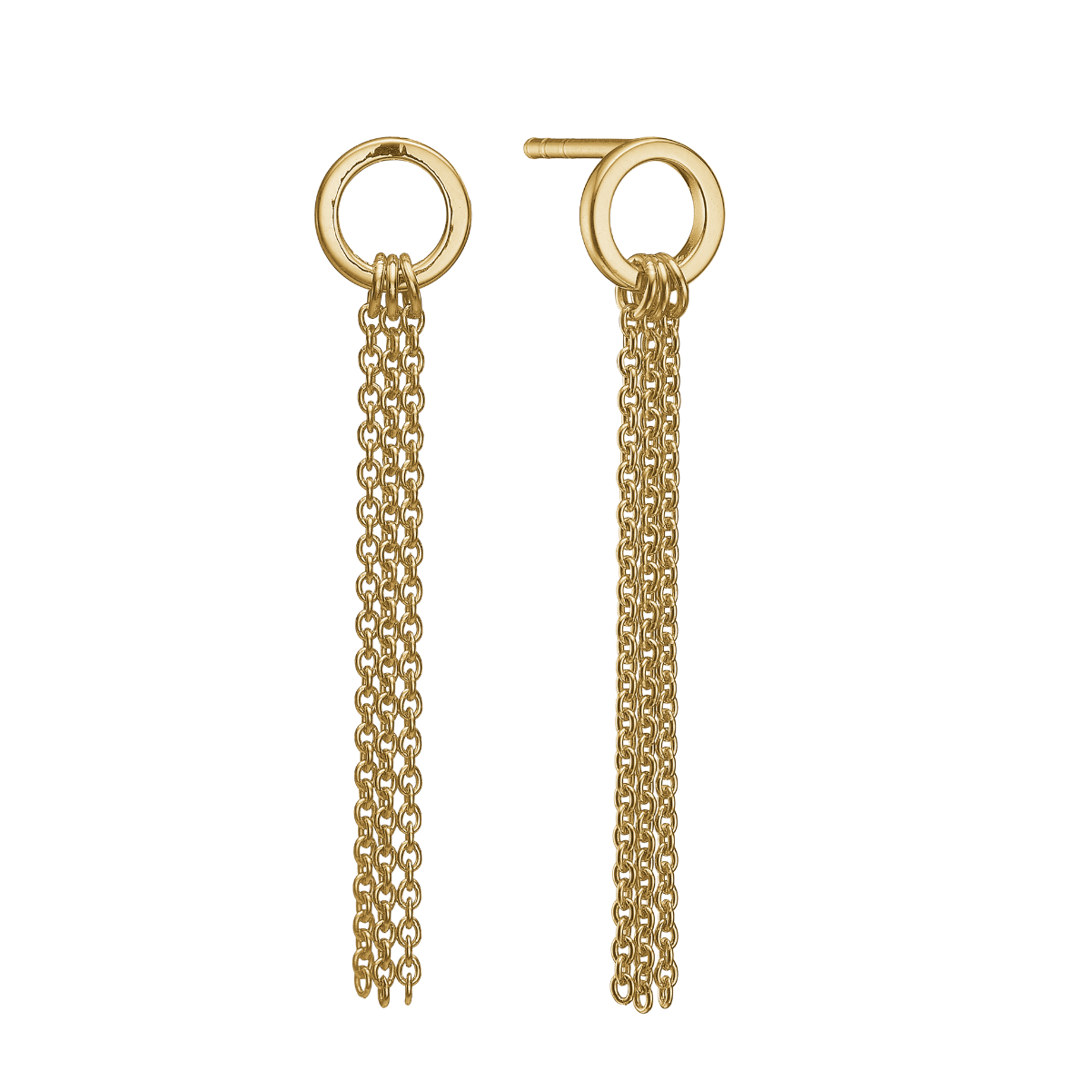 Ørestikker forgyldt, kæder - Urma.dk
