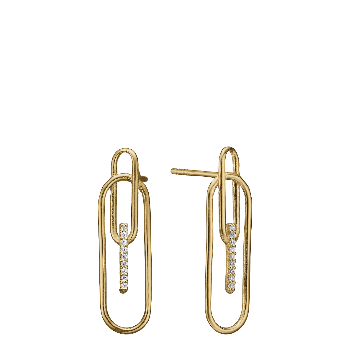 Ørestikker forgyldt sølv, Paper clip - Urma.dk