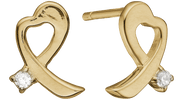Ørestikker hjerter 8 karat guld - Urma.dk