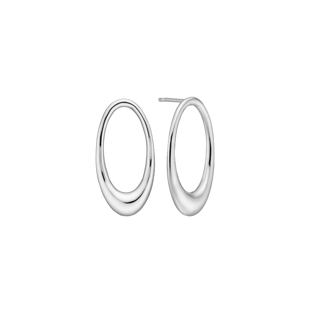 Ørestikker, Oval dråbe, sølv - Urma.dk