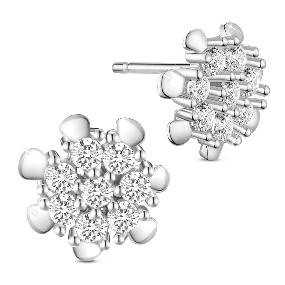 Ørestikker, sterling sølv med zirconia - Urma.dk