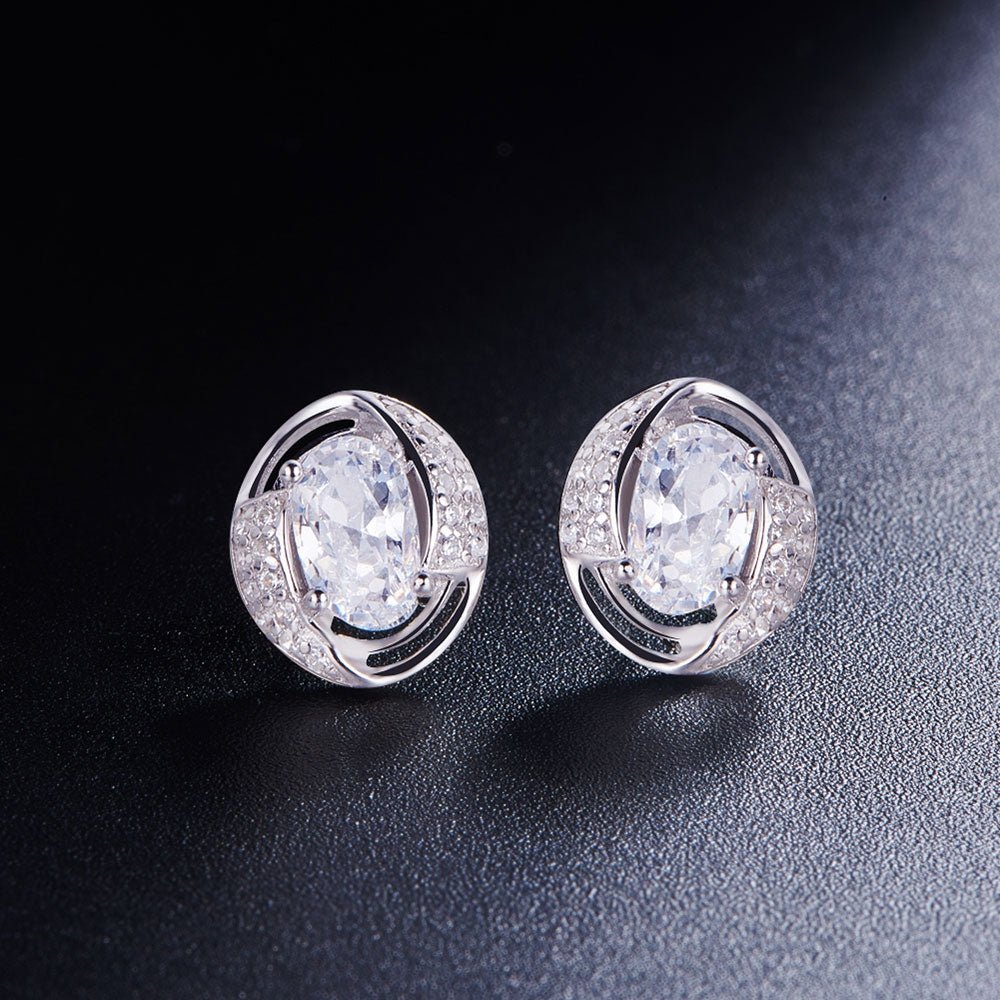 Ørestikker, sterling sølv med zirconia - Urma.dk