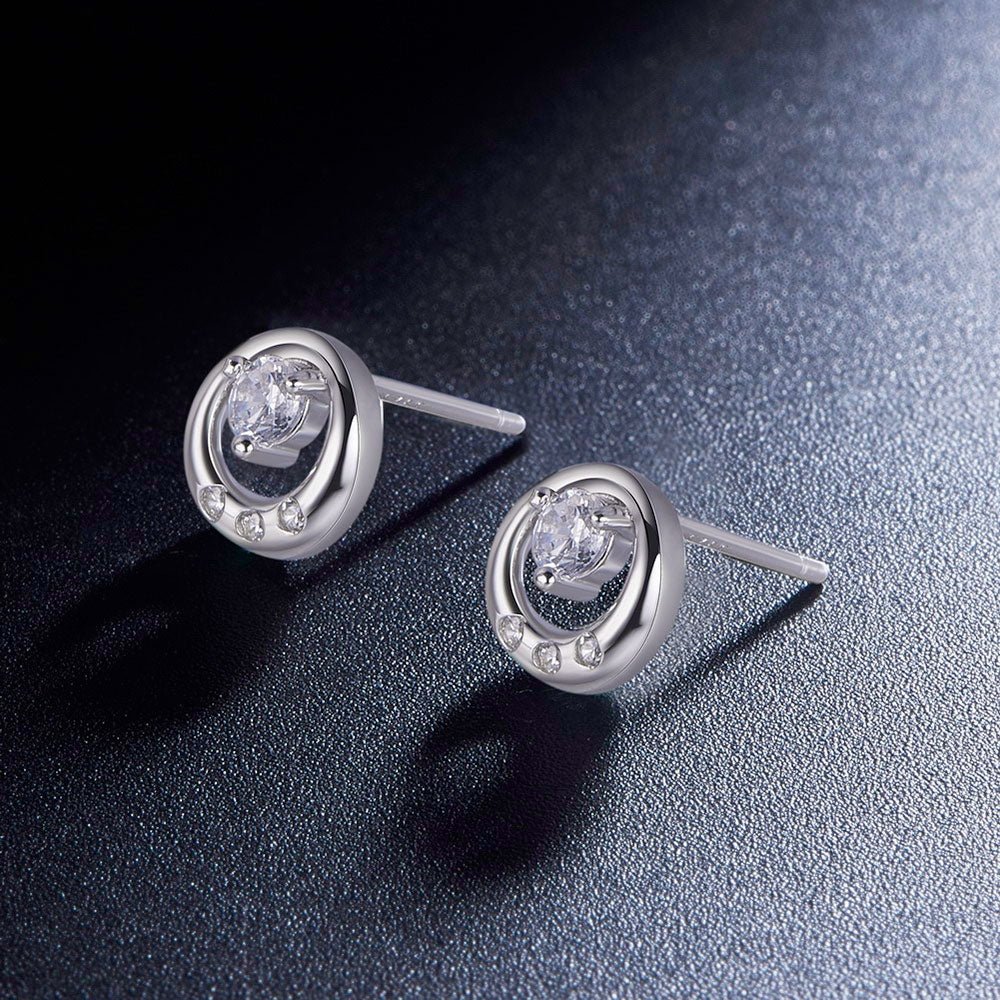 Ørestikker, sterling sølv med zirconia stene - Urma.dk