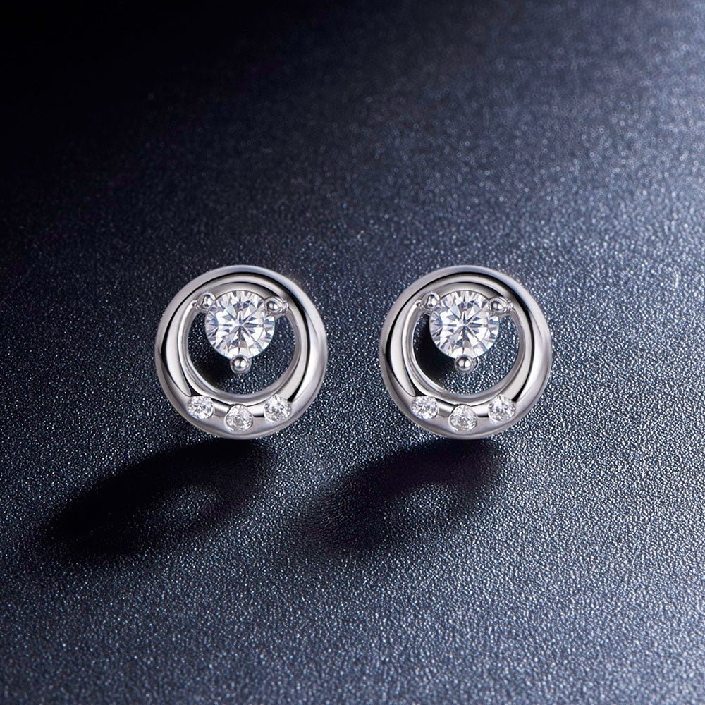 Ørestikker, sterling sølv med zirconia stene - Urma.dk