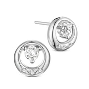 Ørestikker, sterling sølv med zirconia stene - Urma.dk