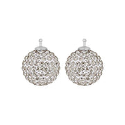 Pavékugle m/Krg farve01 m/rh sølv - par - Urma.dk