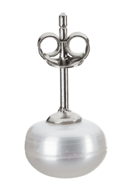 Perle ørestikker i sølv med ferskvandsperle på 9 mm - Urma.dk