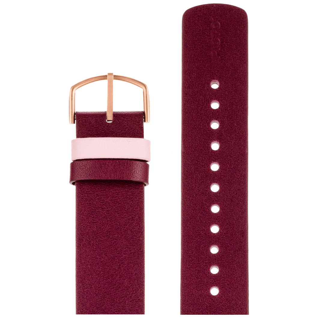Picto Bordeauxrød læderrem, 20 mm - Urma.dk