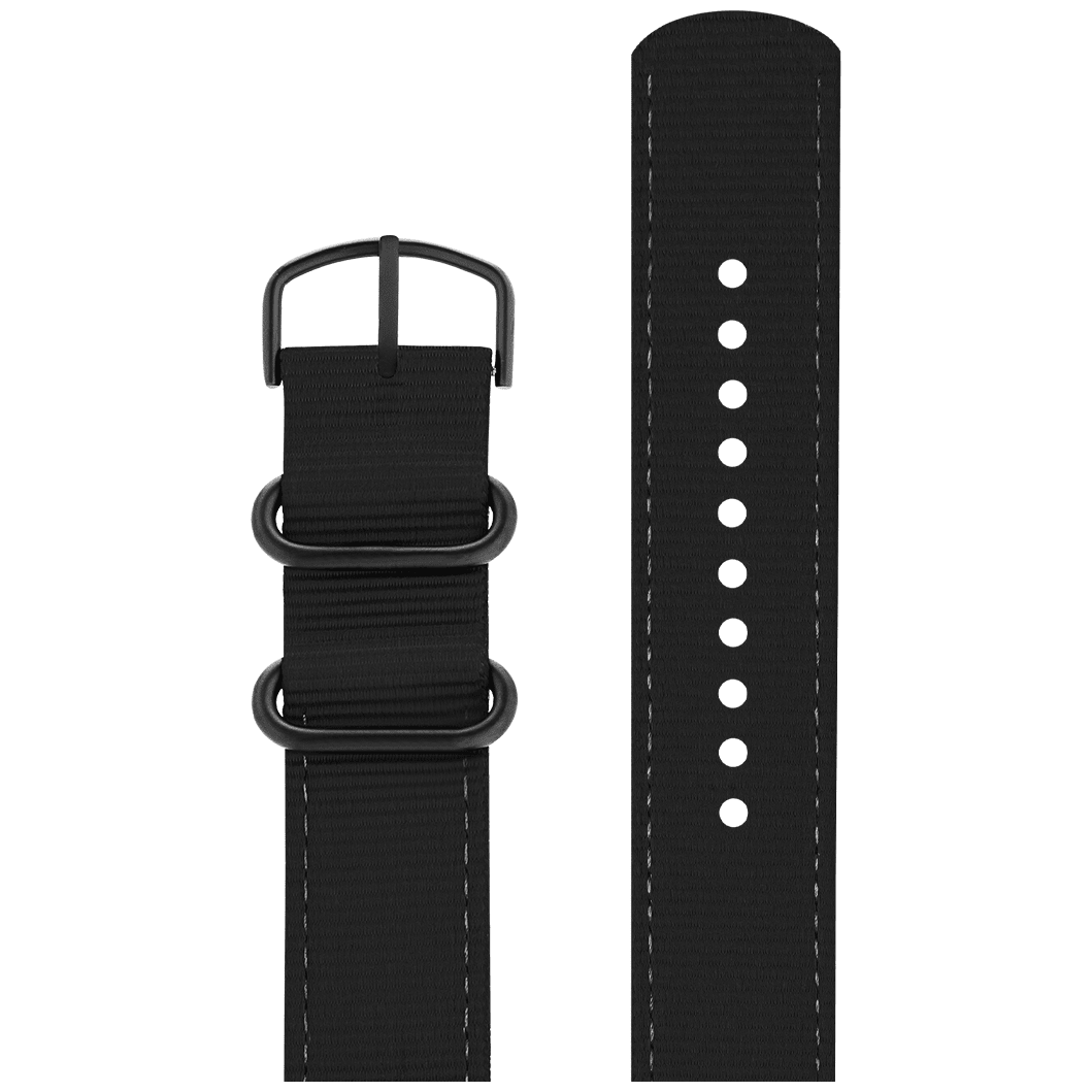 Picto Extra Long (+30mm) - Manta Ray Sort Genanvendt Rem 20 mm - Urma.dk