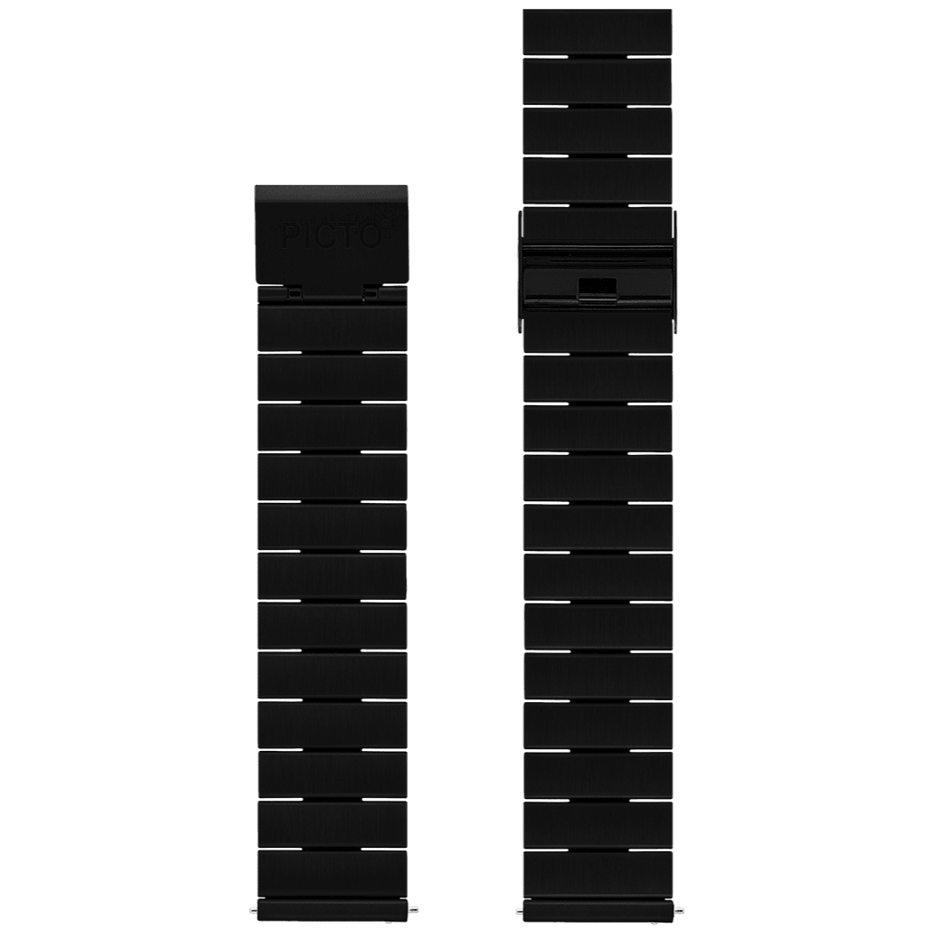 Picto Foldet sort armbånd 20 mm - Urma.dk