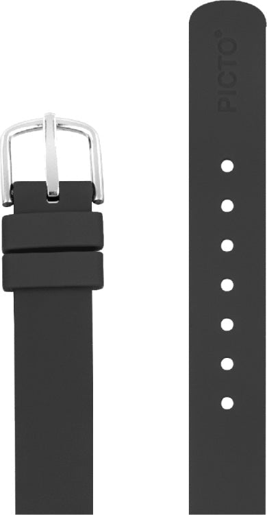 Picto grå silikonerem, 12 mm - Urma.dk