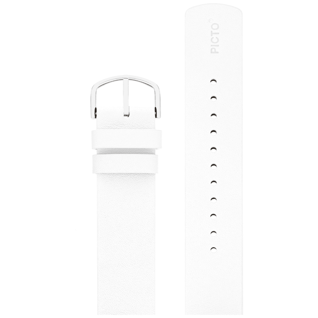 Picto Hvid læderrem 20mm - Urma.dk
