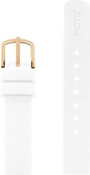 Picto hvid silikonerem, 12 mm - Urma.dk