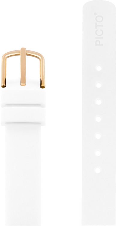 Picto hvid silikonerem, 12 mm - Urma.dk