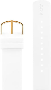 Picto hvid silikonerem, 20 mm - Urma.dk