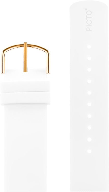 Picto hvid silikonerem, 20 mm - Urma.dk