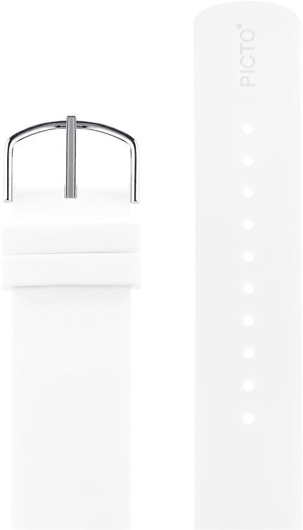 Picto hvid silikonerem, 20 mm - Urma.dk