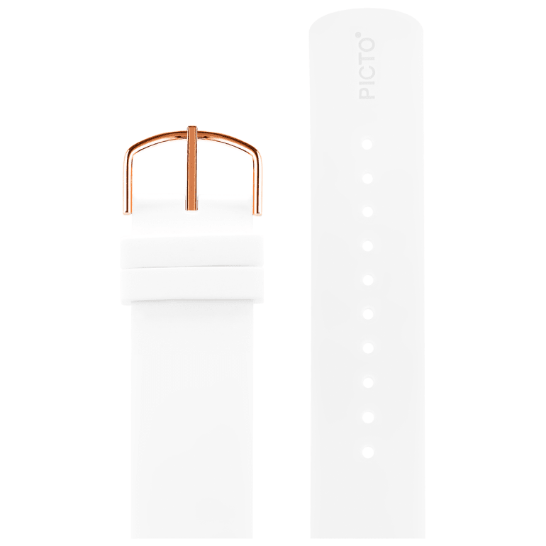 Picto Hvid silikonestrop 20 mm - Urma.dk