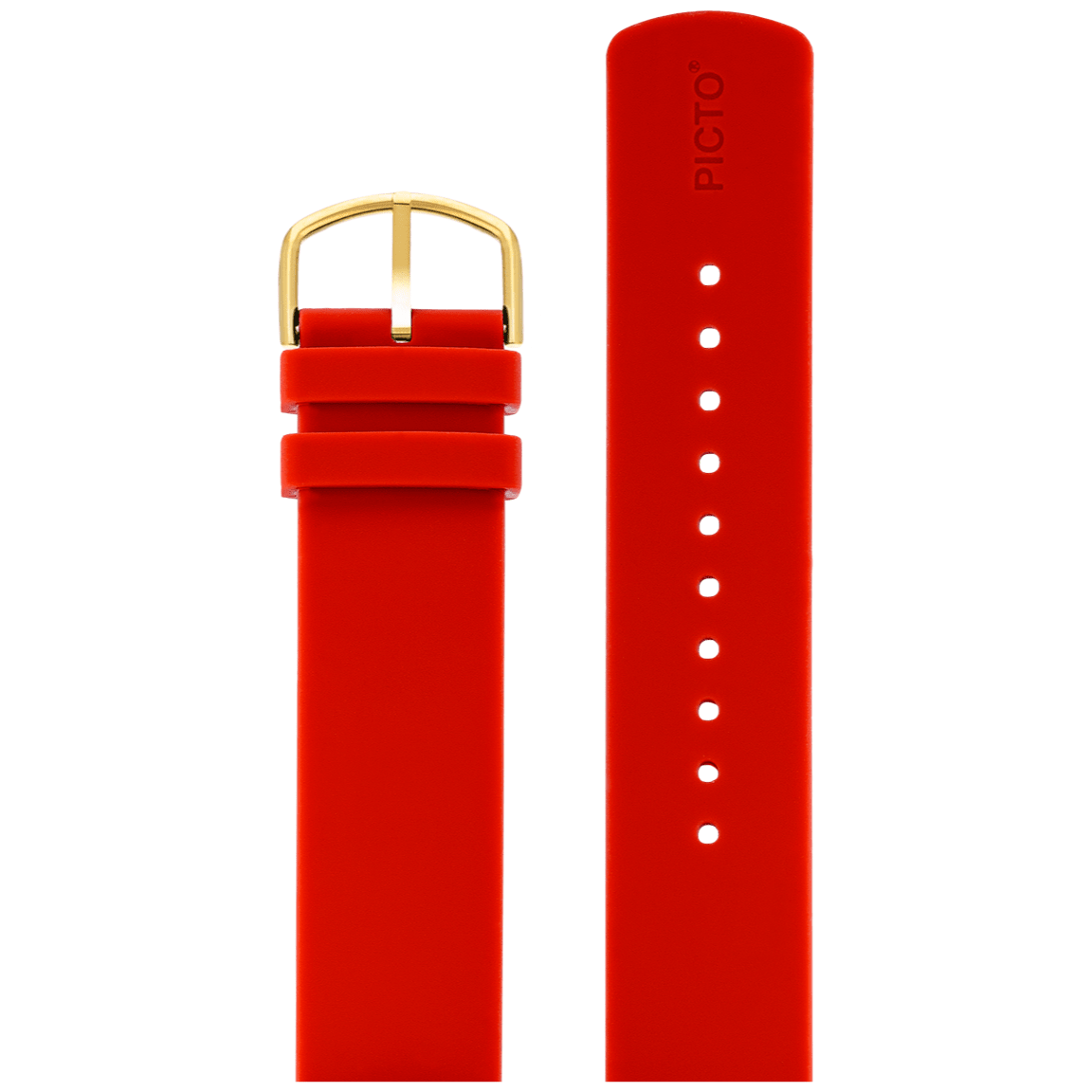 Picto Kanelrød silikonestrop 20 mm - Urma.dk