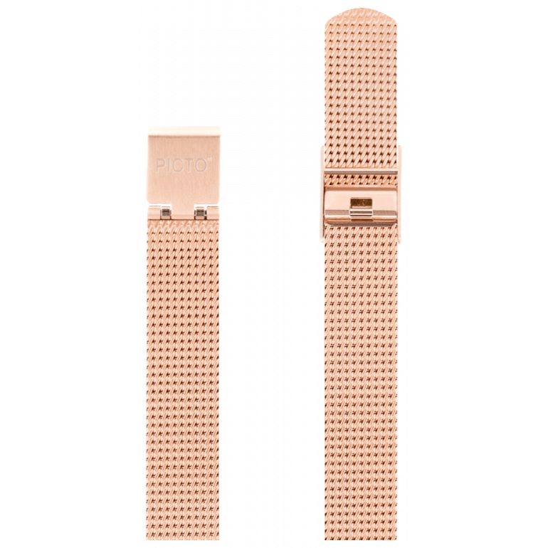 Picto Meshbånd i mat rosaguld 12 mm - Urma.dk