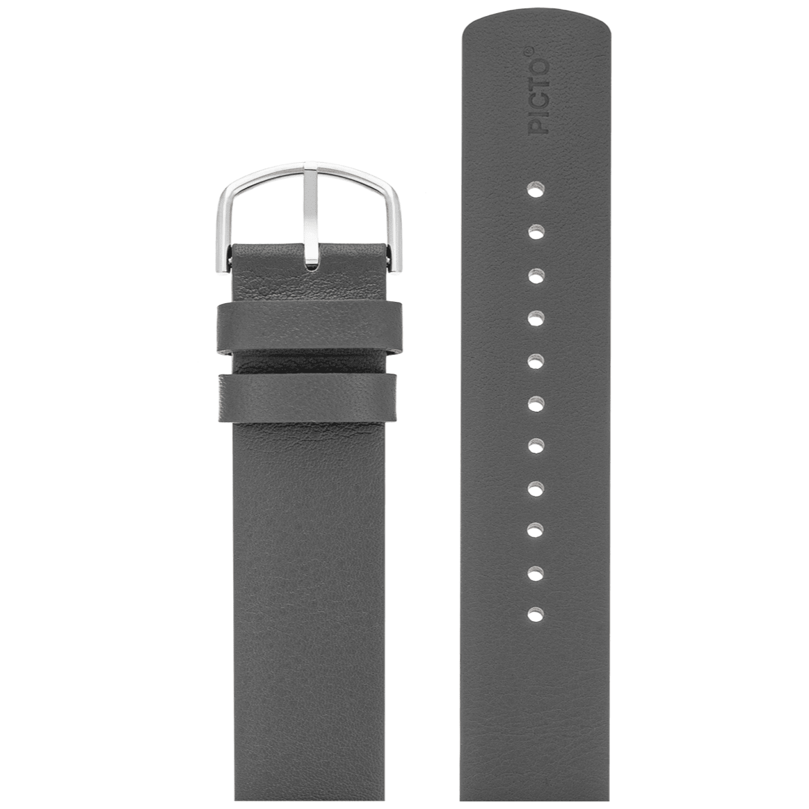 Picto Skiffergrå Læderrem 20 Mm - Urma.dk