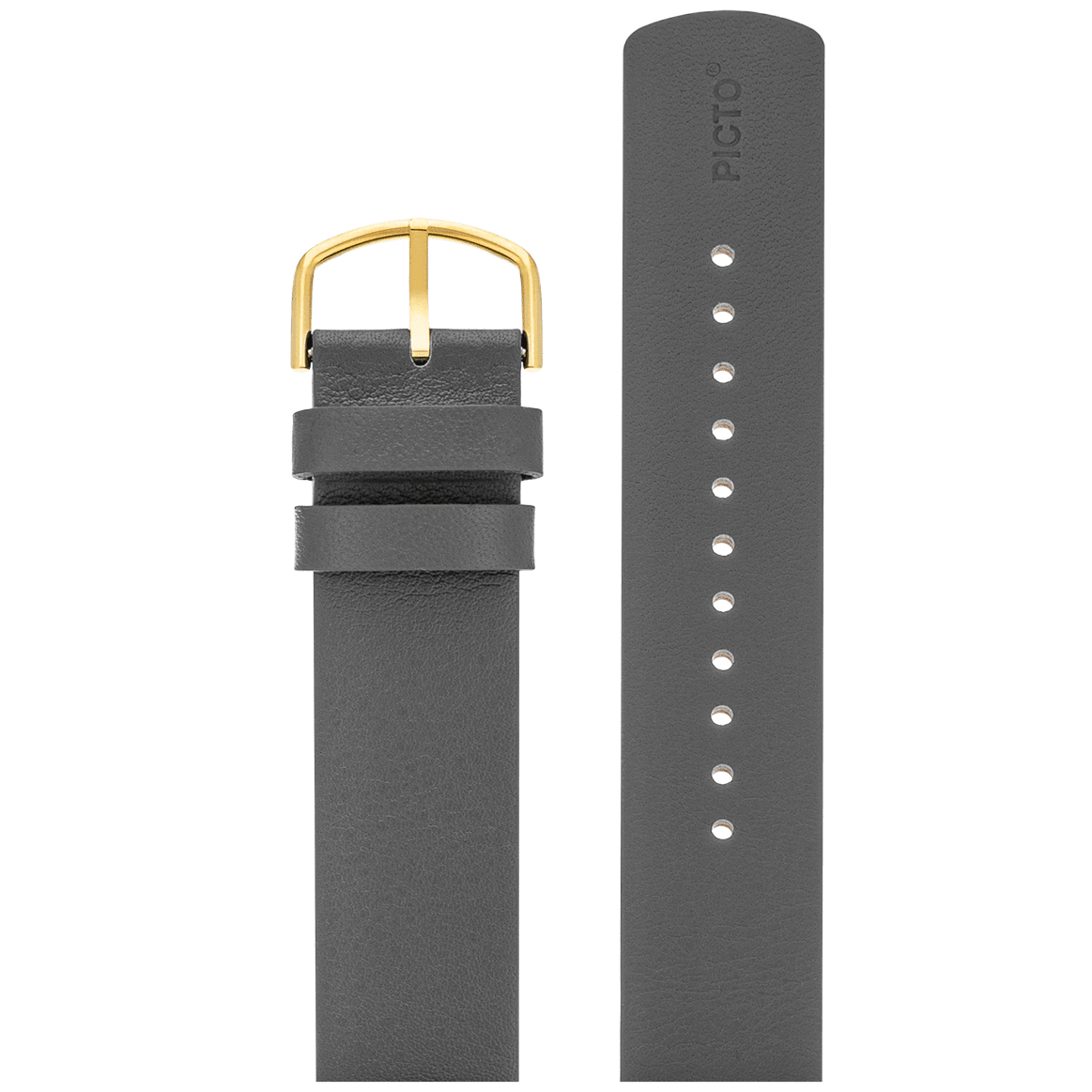 Picto Skiffergrå Læderrem 20 mm - Urma.dk