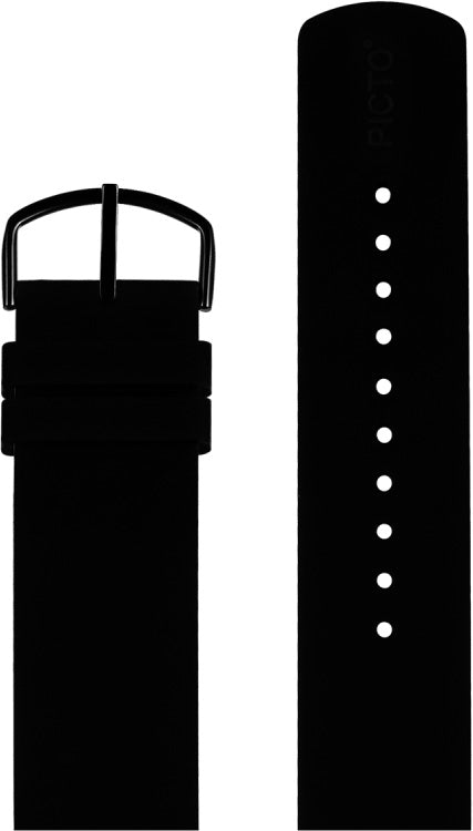 Picto sort silikonerem, 20 mm - Urma.dk